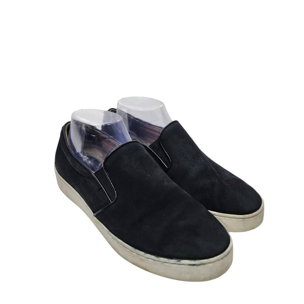 Vionic Midi Womens Size 7.5 Shoes Black White Suede Comfort Low Trainer Sneakers